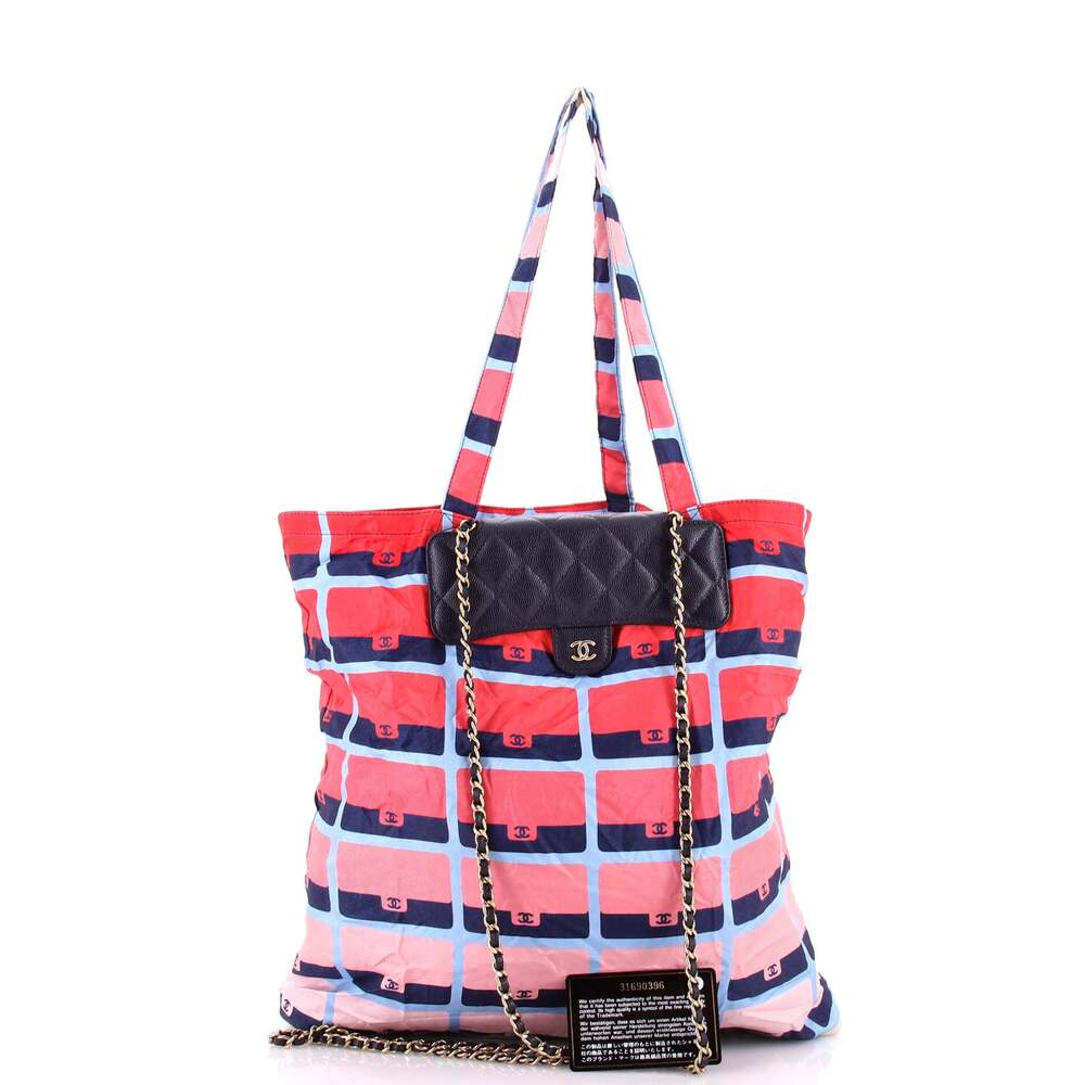 Chanel Foldable Tote Bag With Chain #239588C19B - Picture 2 of 8